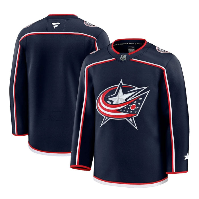 Blank Columbus Blue Jackets 2024 Navy Premium Hockey Jersey