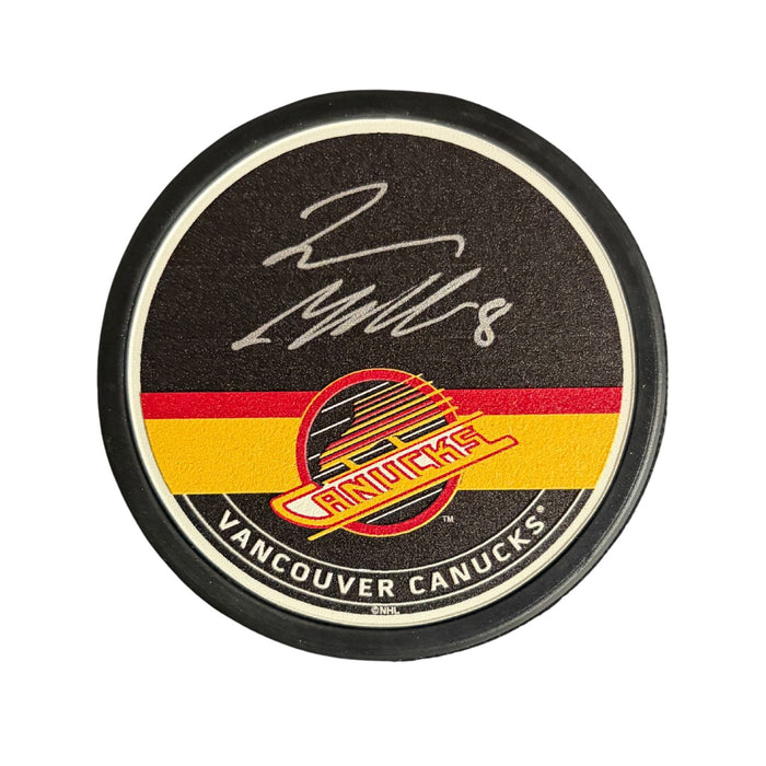 Conor Garland Autographed Vancouver Canucks Skate Textured Autograph Puck - Pastime Sports & Games