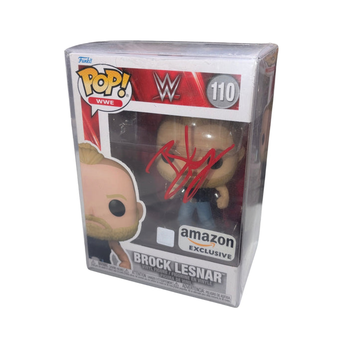 Brock Lesnar Autographed WWE Funko Pop #110