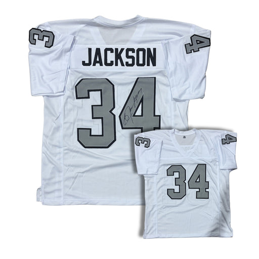 Bo Jackson Autographed Custom White Football Jersey