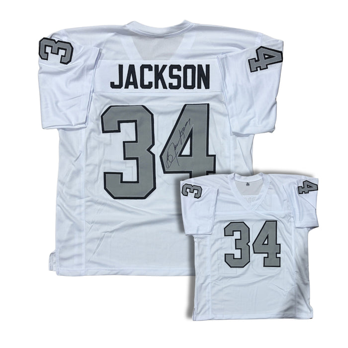 Bo Jackson Autographed Custom White Football Jersey