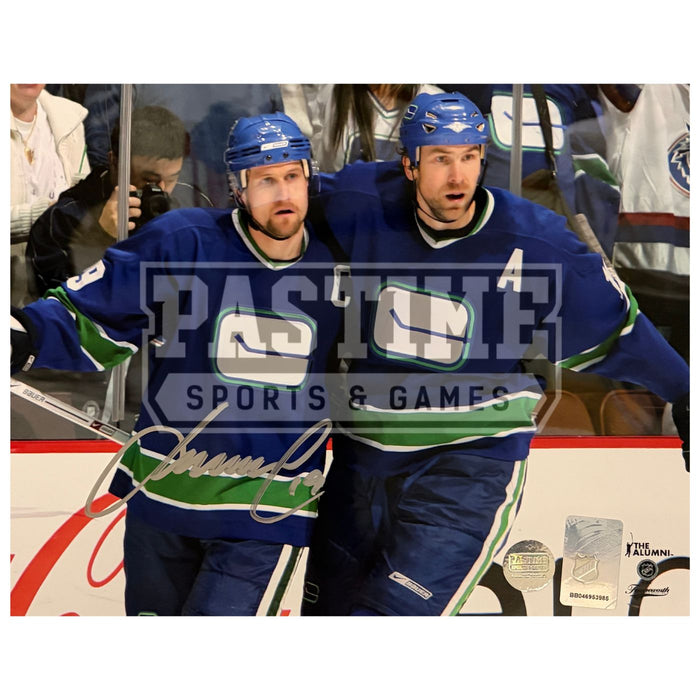 Markus Naslund Autographed Vancouver Canucks Photo (With Trevor Linden) - Pastime Sports & Games