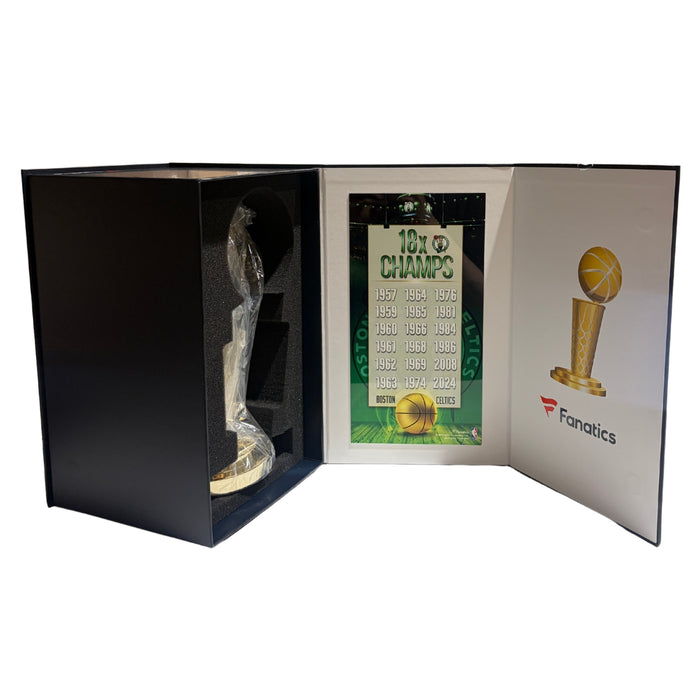 Larry Bird Autographed NBA Finals Champion Replica Mini Trophy