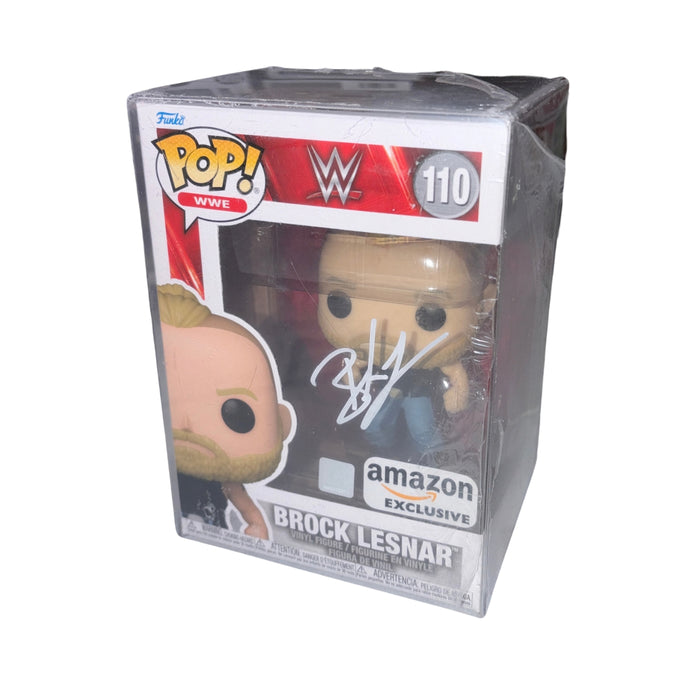 Brock Lesnar Autographed WWE Funko Pop #110