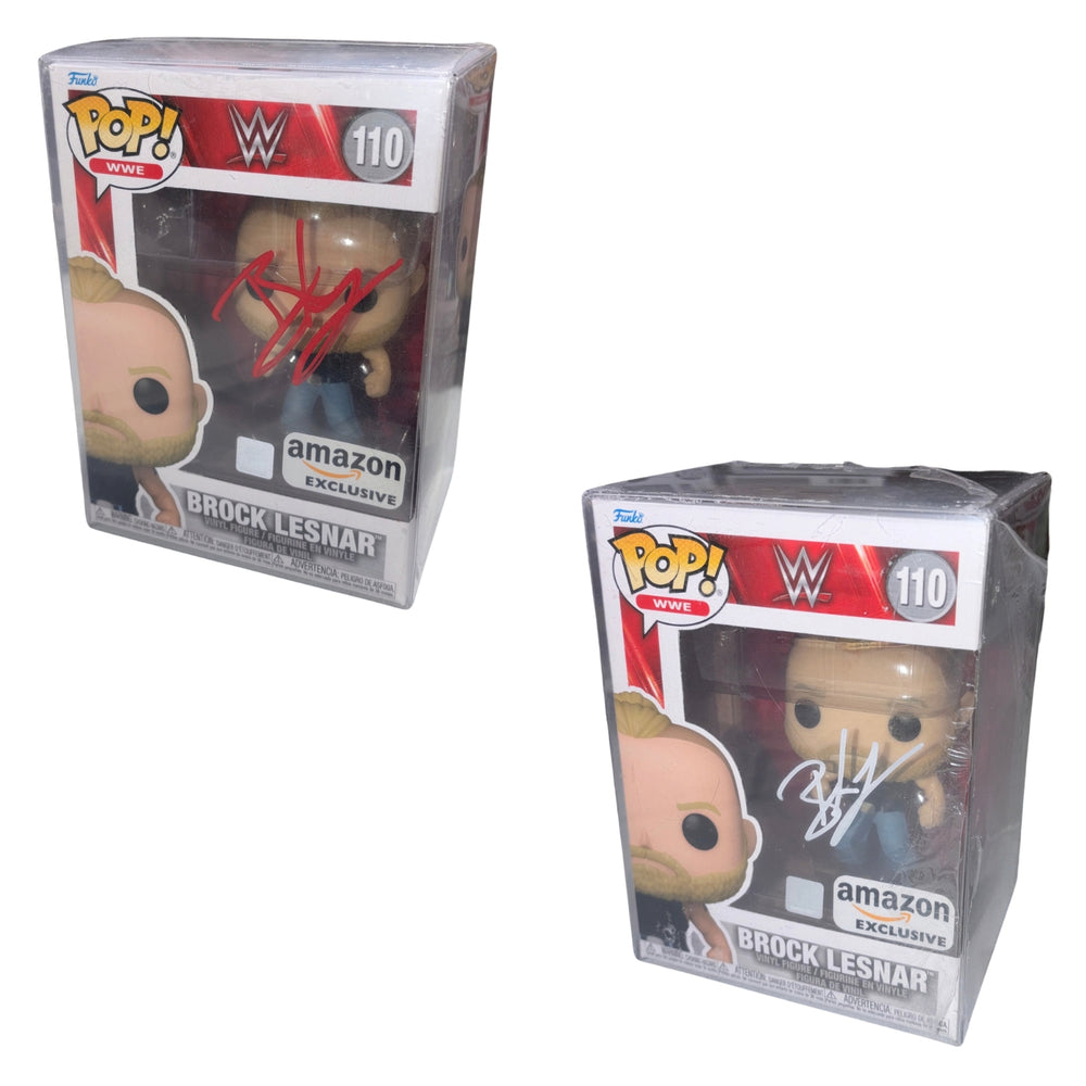 Brock Lesnar Autographed WWE Funko Pop #110