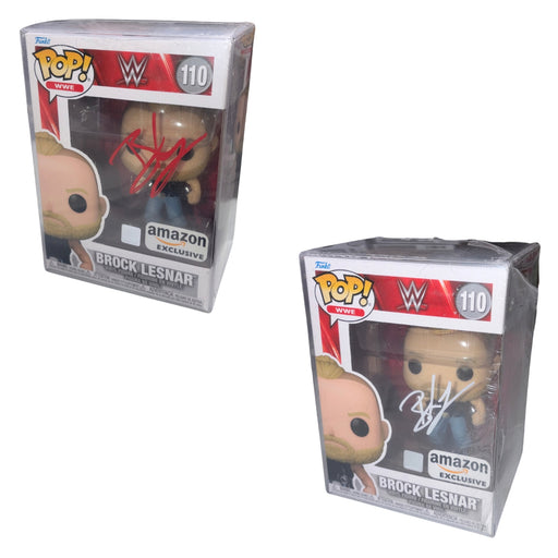 Brock Lesnar Autographed WWE Funko Pop #110
