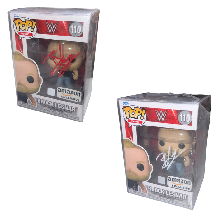Brock Lesnar Autographed WWE Funko Pop #110