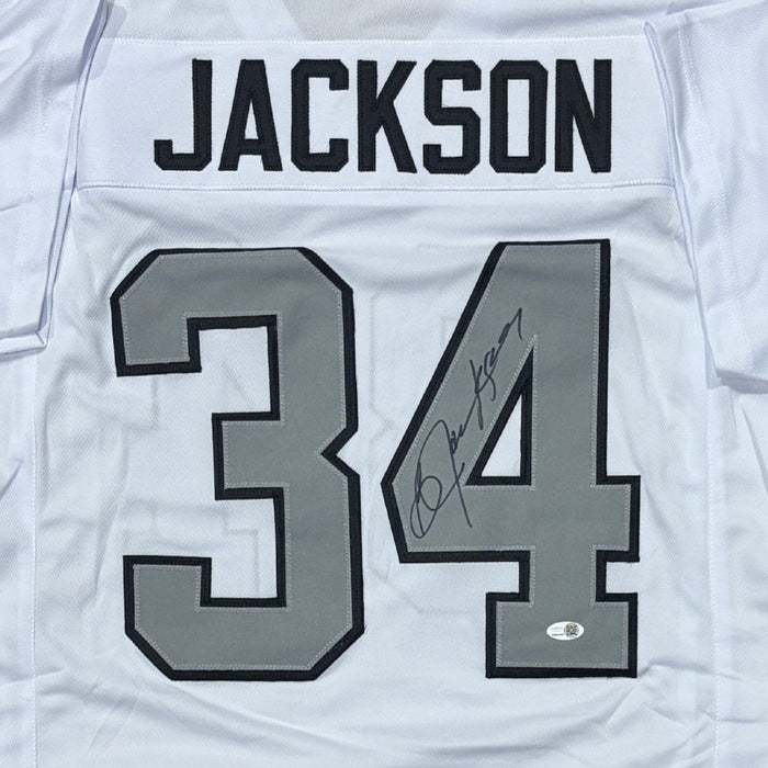 Bo Jackson Autographed Custom White Football Jersey