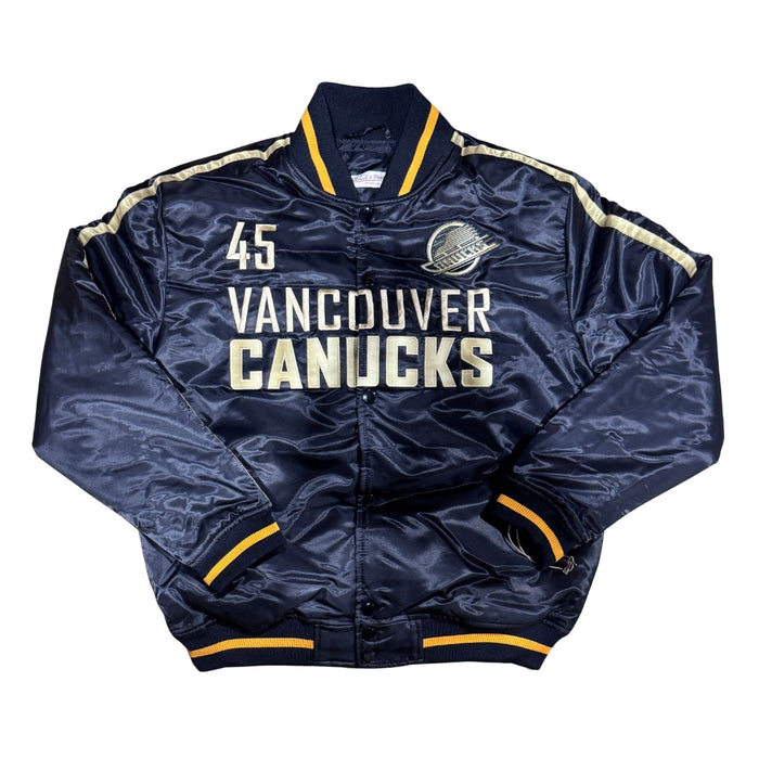 Vancouver Canucks Gold Satin Jacket - Pastime Sports & Games