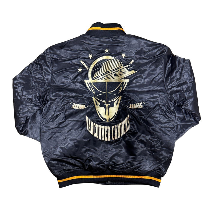Vancouver Canucks Gold Satin Jacket - Pastime Sports & Games