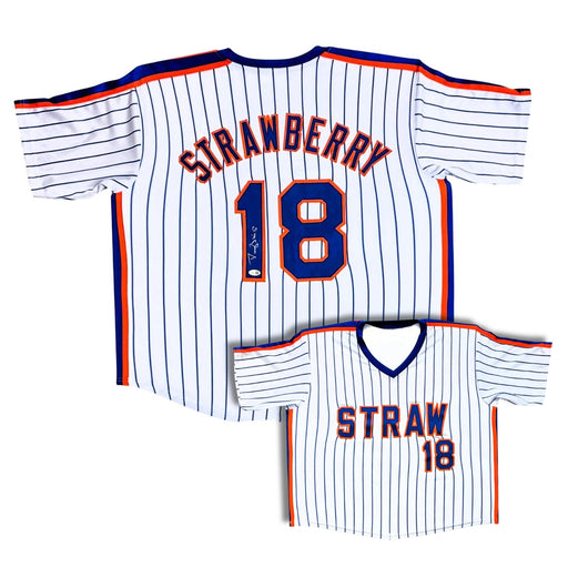 Darryl Strawberry Autographed "Straw" Custom White Baseball Jersey
