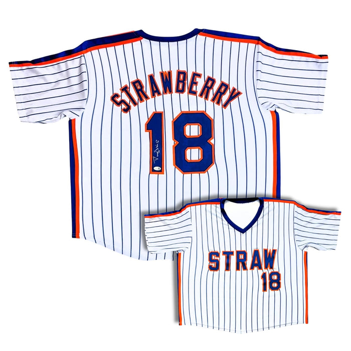 Darryl Strawberry Autographed "Straw" Custom White Baseball Jersey