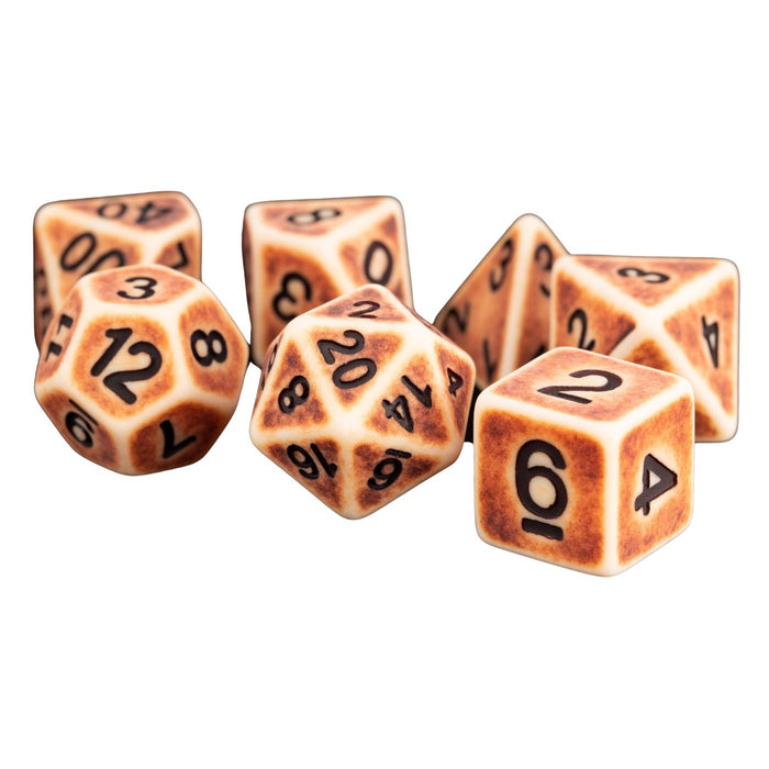 FanRoll 7-Piece Dice Set Ancient Brown - Pastime Sports & Games