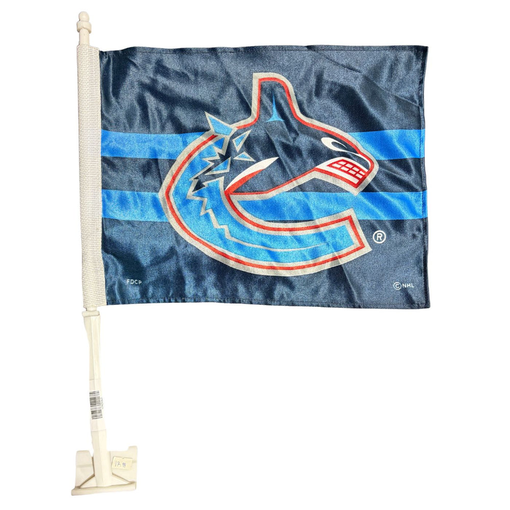 Vancouver Canucks Navy Orca Car Flag
