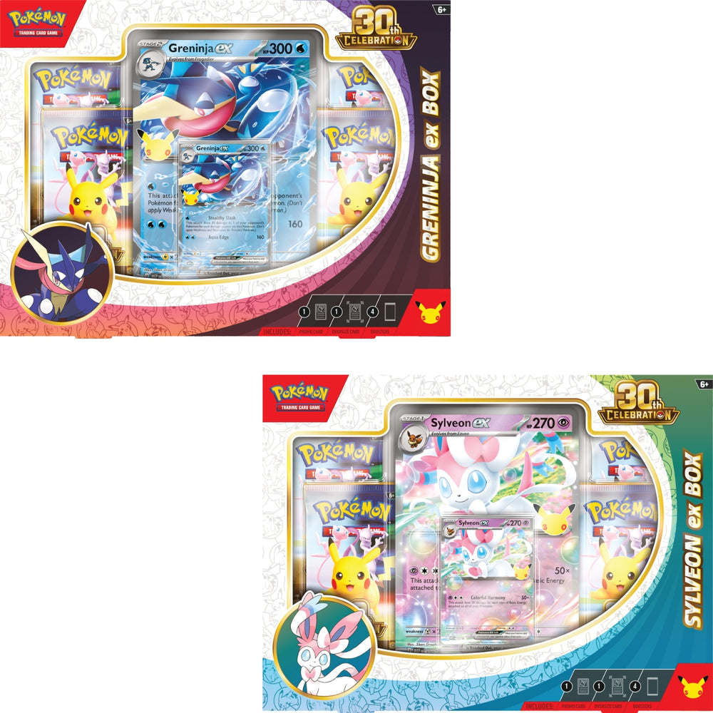 Pokemon 30th Celebration Sylveon Ex/Greninja Ex Collection Box/Case