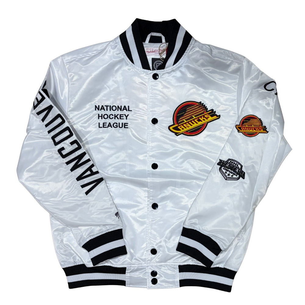Vancouver Canucks Skate White Arctic Satin Jacket - Pastime Sports & Games