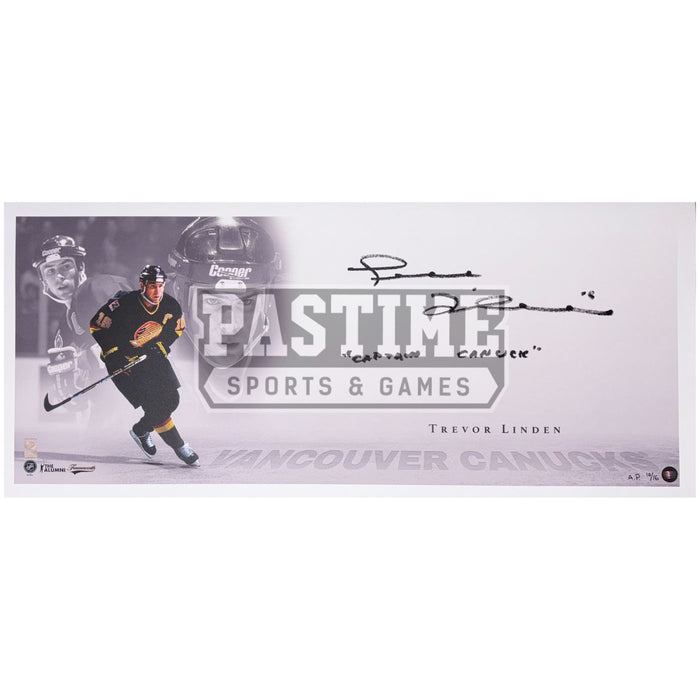 Trevor Linden Autographed Vancouver Canucks Limited Edition Panoramic Print - Pastime Sports & Games