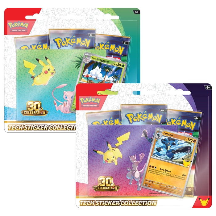 Pokemon 30th Celebration Tech Sticker Collection Pack/Case