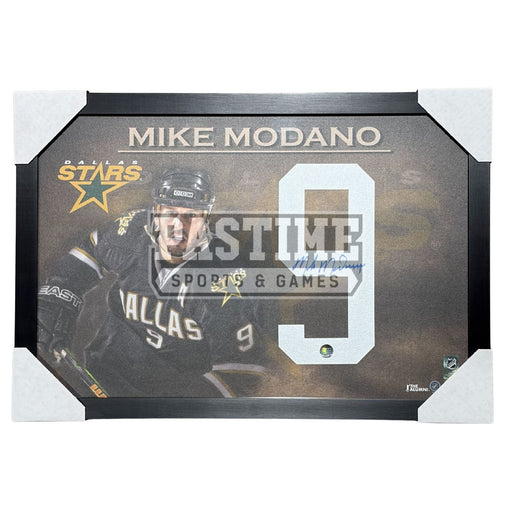 Mike Modano Autographed Dallas Stars Framed Jersey Number