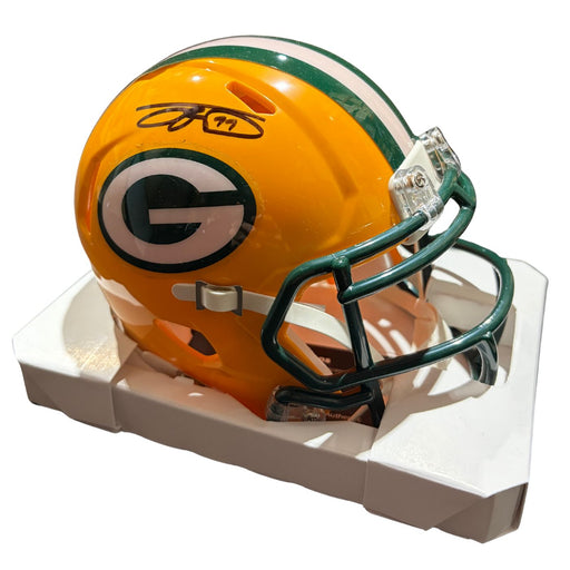 Jayden Reed Autographed Green Bay Packers Mini Helmet Fanatics COA
