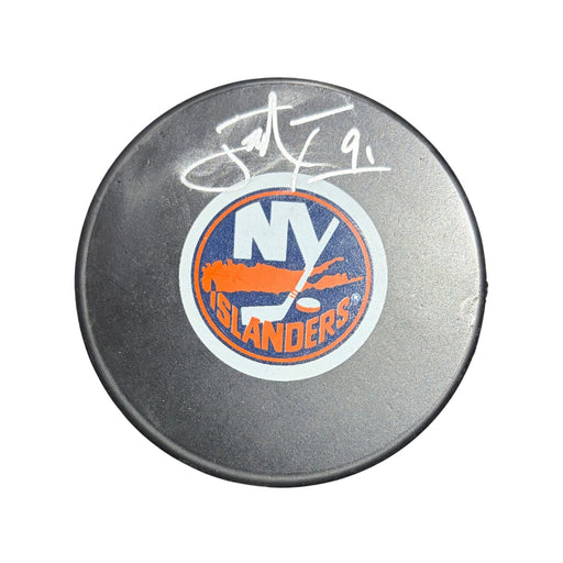 John Tavares Autographed New York Islanders Puck (Small Logo)