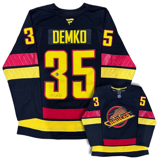 Thatcher Demko Autographed Fanatics Vancouver Canucks Skate Home Jersey - Pastime Sports & Games