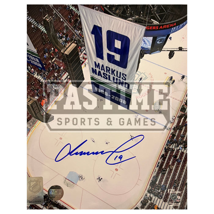 Markus Naslund Autographed Vancouver Canucks Photo (Retiring Number) - Pastime Sports & Games