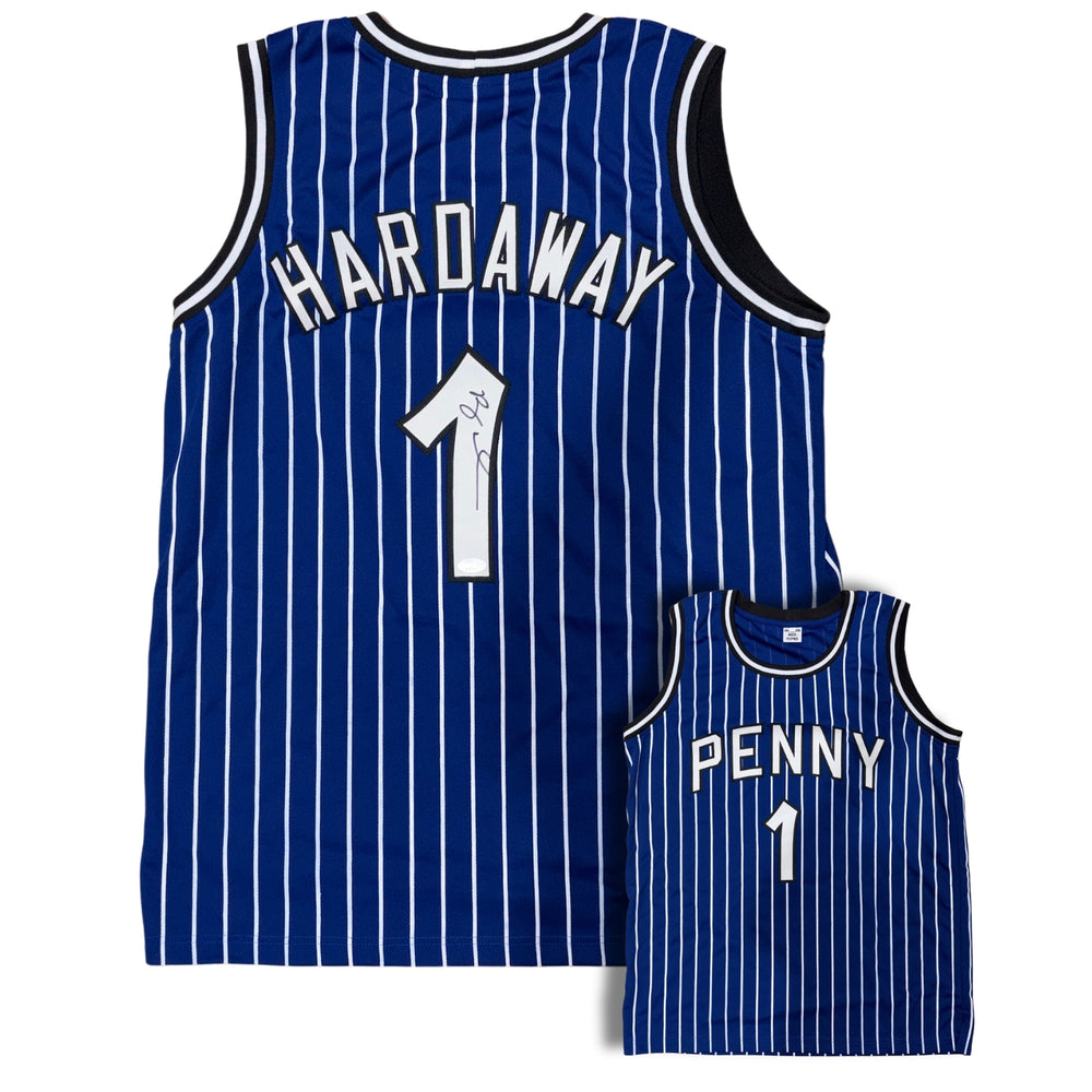 Anfernee Hardaway Autographed Orlando Blue Basketball Custom Jersey