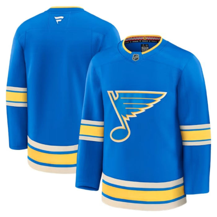 Blank St. Louis Blues 2025 Air Force Blue Premium Hockey Jersey