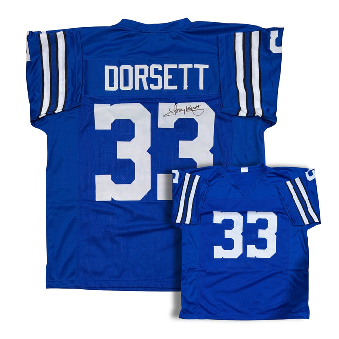 Tony Dorsett Autographed Custom Blue Football Jersey