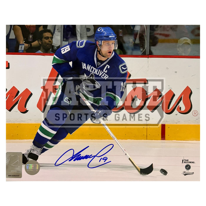 Markus Naslund Autographed Vancouver Canucks Photo (Home Orca Jersey Skating 3) - Pastime Sports & Games