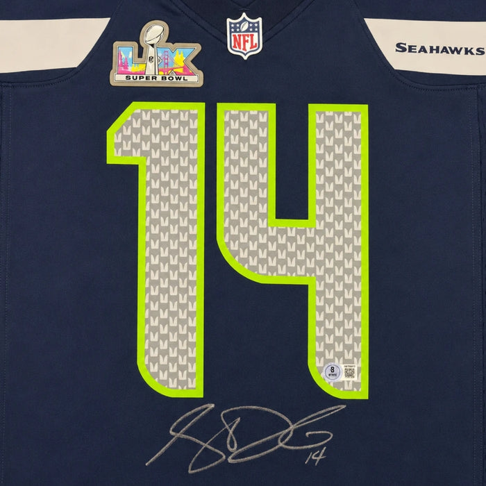 Sam Darnold Autographed Seattle Seahawks Nike Super Bowl LX Patch Blue Football Jersey