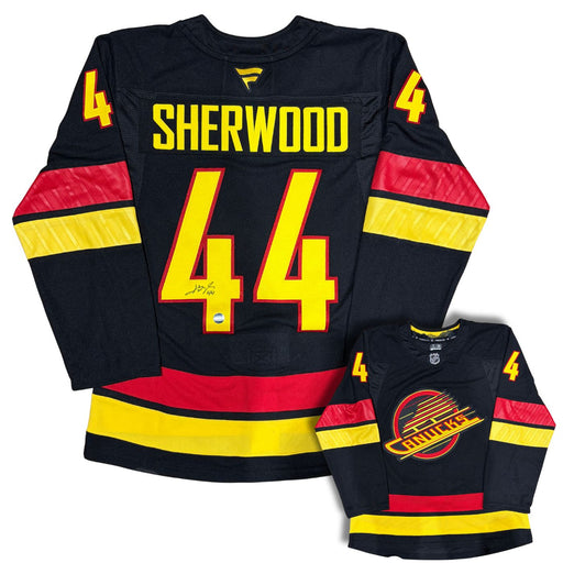 Kiefer Sherwood Autographed Vancouver Canucks Skate Fanatics Hockey Home Jersey