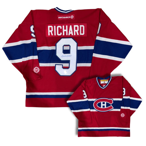 Maurice Richard Autographed Montreal Canadiens Vintage KOHO Hockey Jersey - Pastime Sports & Games