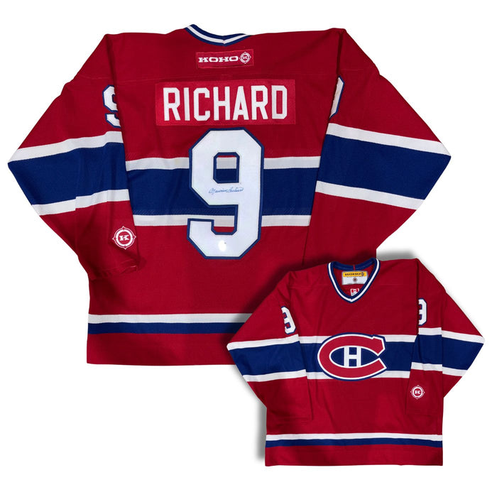 Maurice Richard Autographed Montreal Canadiens Vintage KOHO Hockey Jersey - Pastime Sports & Games