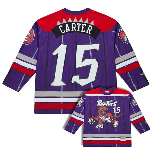 Toronto Raptors Vince Carter Purple Hardwood Classics Maxxout Fashion Hockey Jersey - Pastime Sports & Games