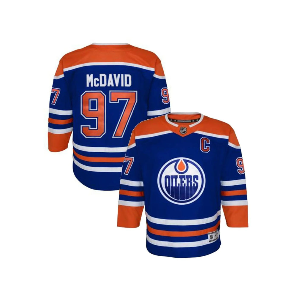 Connor McDavid Edmonton Oilers Premier Home Junior Jersey - Pastime Sports & Games