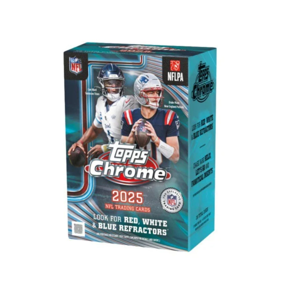 2025 Topps Chrome NFL Football Blaster Box/Case - Pastime Sports & Games