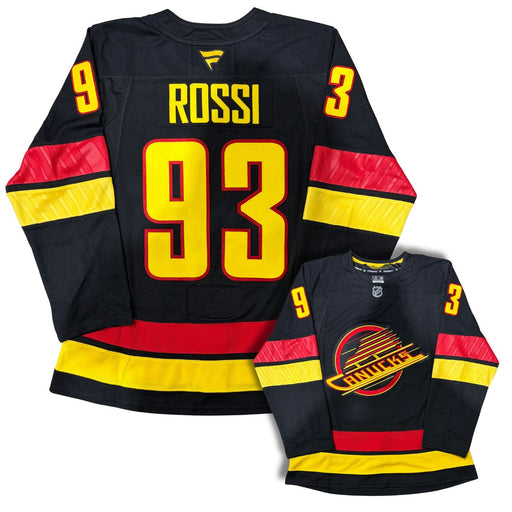 Marco Rossi Vancouver Canucks Black Custom Stitched Fanatics Skate Jersey - Pastime Sports & Games