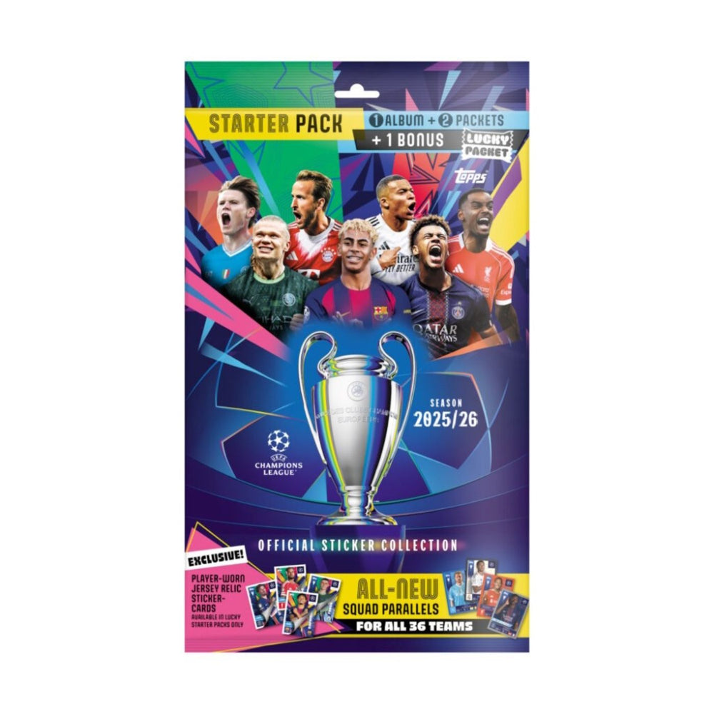 2025/26 Topps UEFA Champions League Soccer Sticker Mega Starter Set