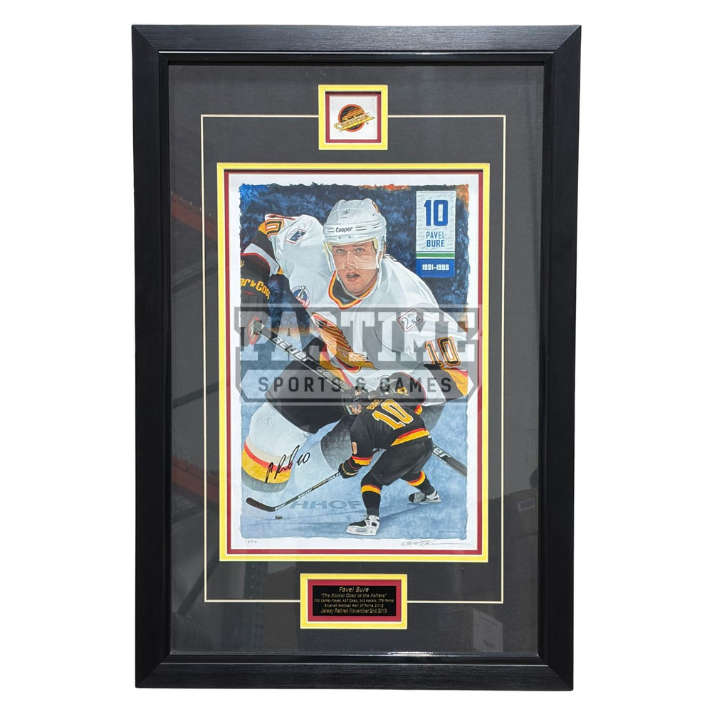 Pavel Bure Vancouver Canucks Framed Limited Edition Lithograph - Pastime Sports & Games
