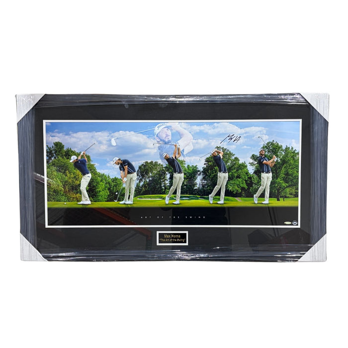 Max Homa Autographed 36x15 Framed Photo “Art of the Swing” UDA - Pastime Sports & Games