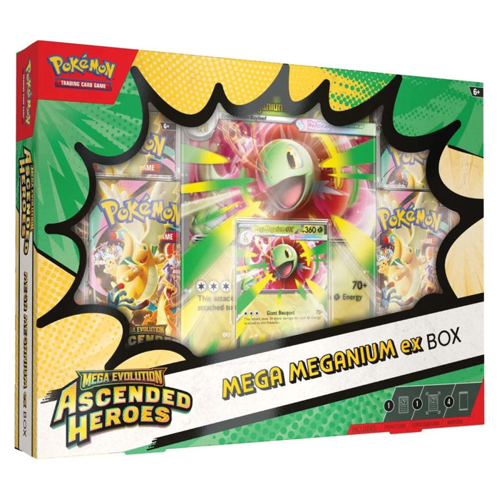 Pokemon Ascended Heroes Mega Meganium/Emboar/Feraligator ex Box/Case - Pastime Sports & Games