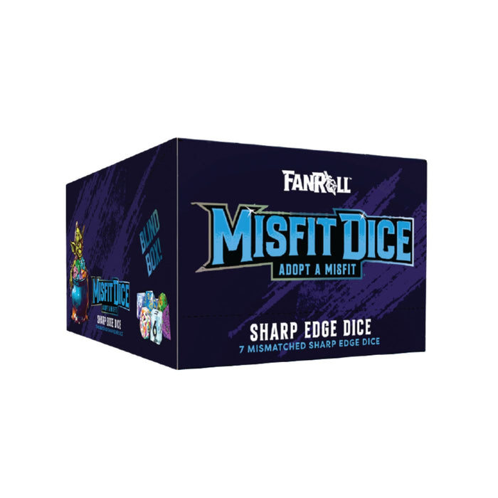 FanRoll Misfit Dice - 7 Mismatched Sharp Edge Dice Blind Box - Pastime Sports & Games
