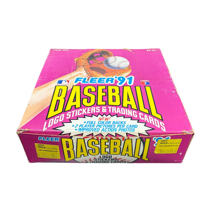 1991 Fleer MLB Baseball Cello Box - Pastime Sports & Games