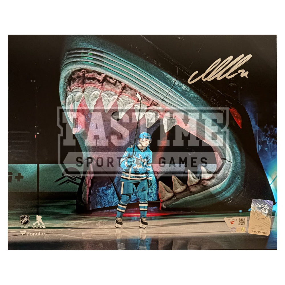Macklin Celebrini Autographed San Jose Sharks Hockey Photo - Pastime Sports & Games
