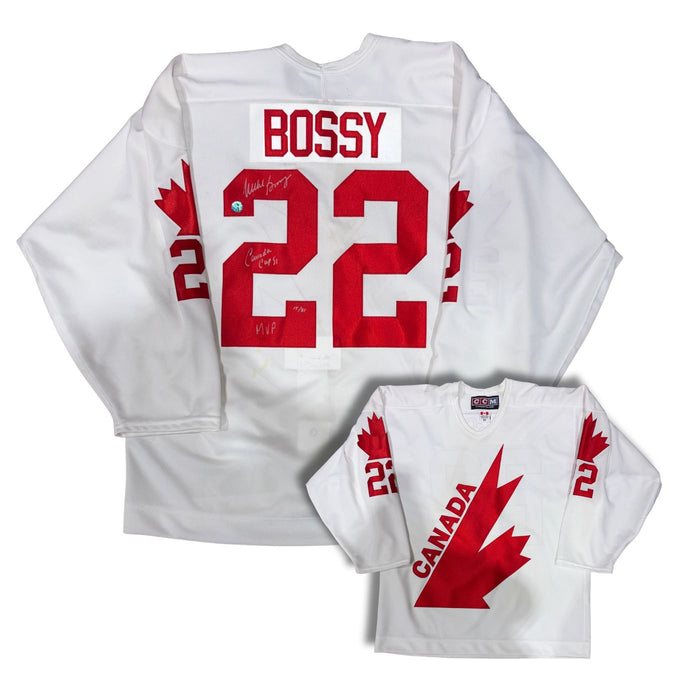 Mike Bossy Autographed Team Canada Vintage CCM Hockey Jersey - Pastime Sports & Games