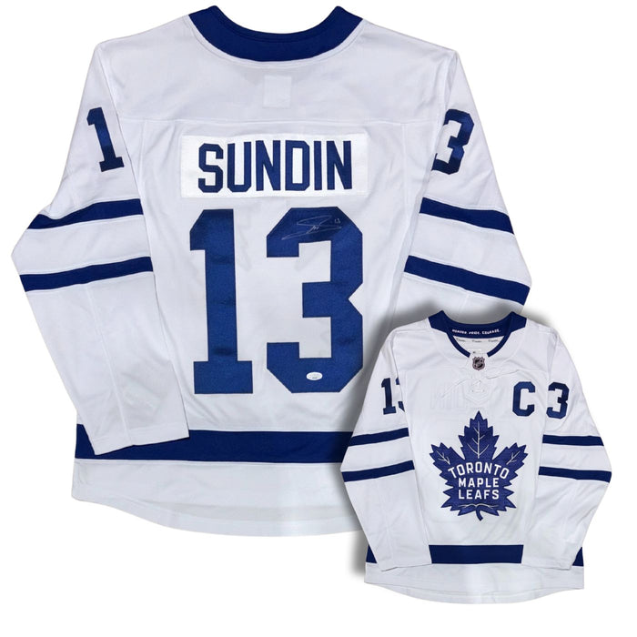 Mats Sundin Autographed Toronto Maple Leafs White Fanatics Hockey Jersey