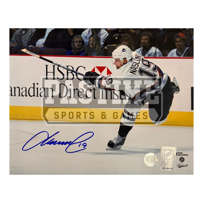 Markus Naslund Autographed Vancouver Canucks Photo (Away Jersey Shooting) - Pastime Sports & Games