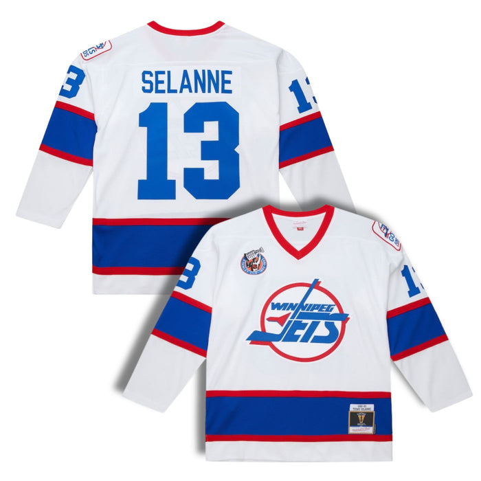 Teemu Selanne Winnipeg Jets 1992-93 White Away Hockey Jersey - Pastime Sports & Games